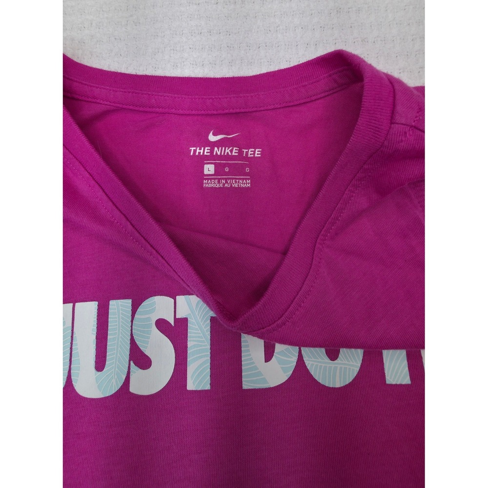 Nike Tank Top Women Large Pink Just Do It Graphic Sleeveless Activewear - Picture 3 of 7